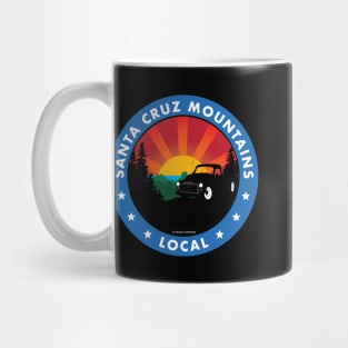 Santa Cruz Mountains Local Red White and Blue Mug